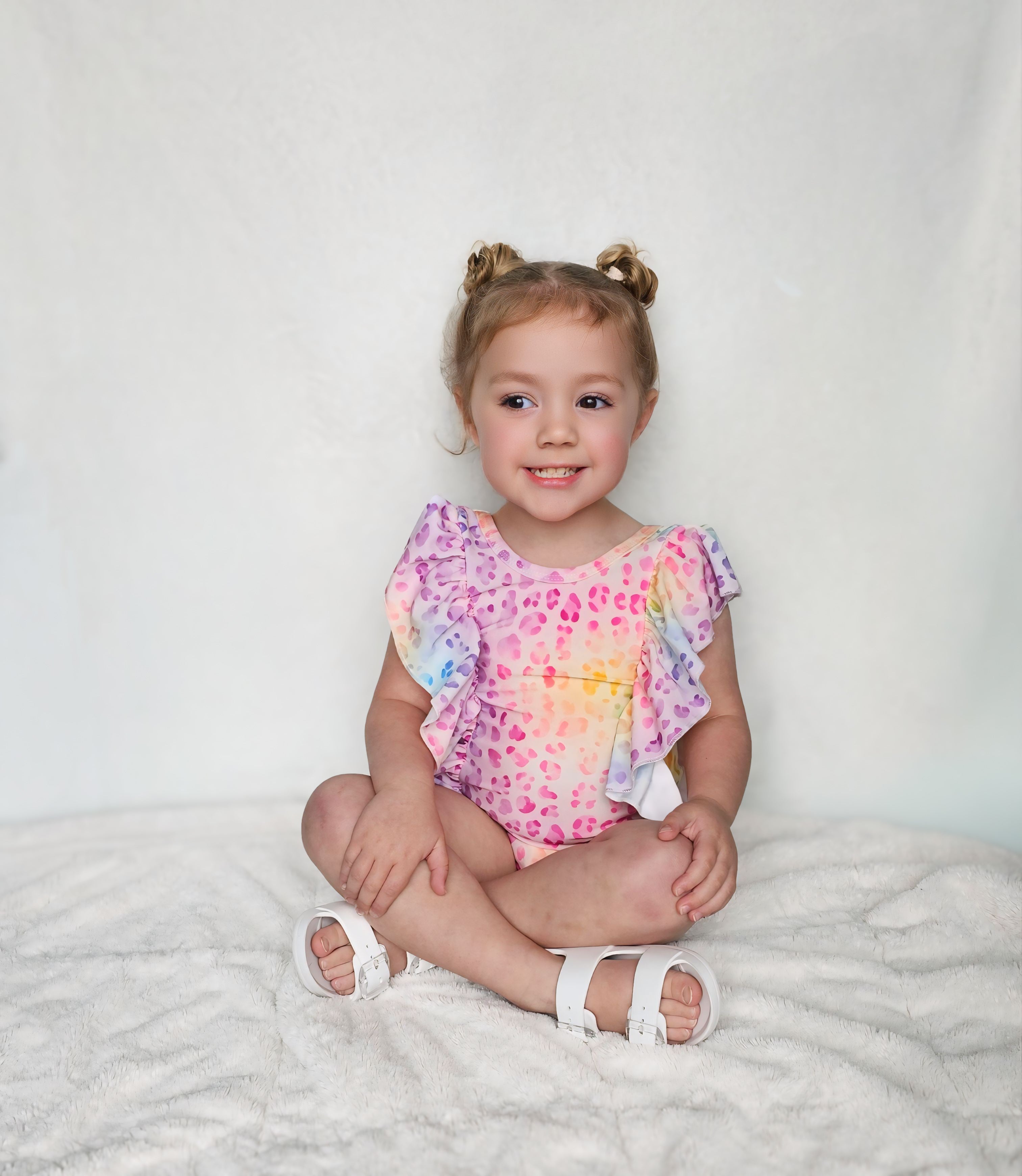 Ruffle Swim Suit with Bow