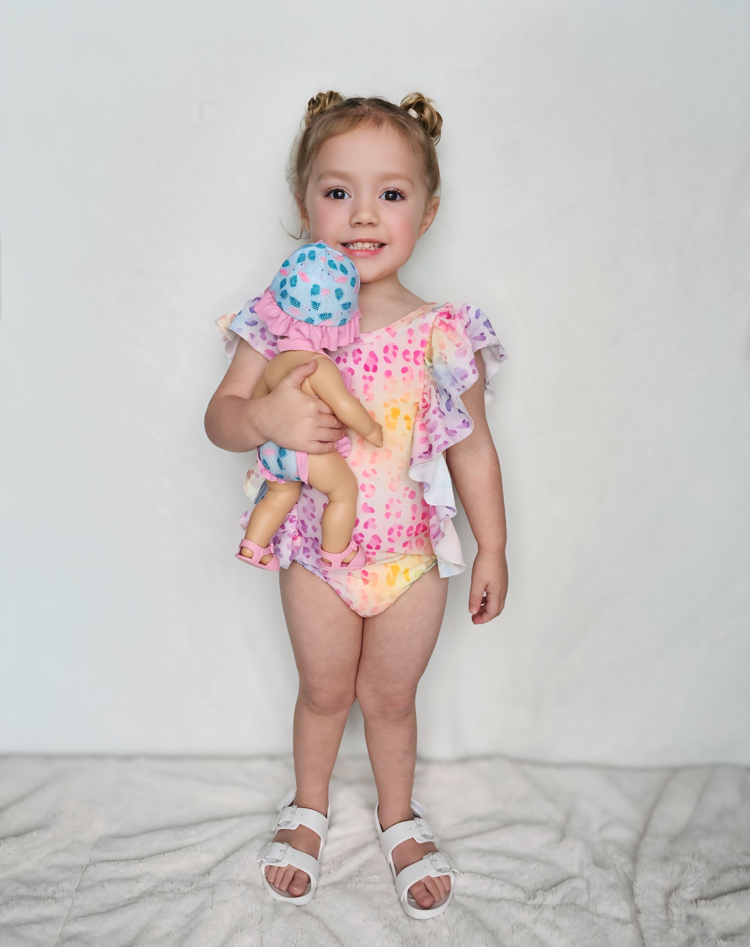 Ruffle Swim Suit with Bow