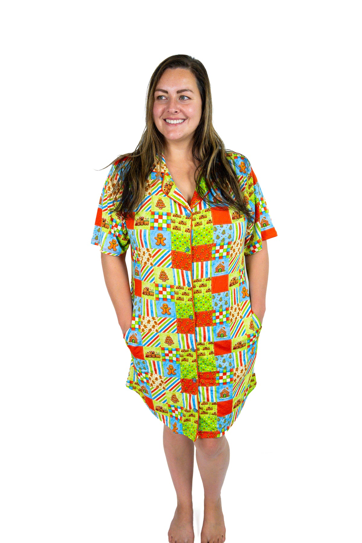Button Down Lounge Gown