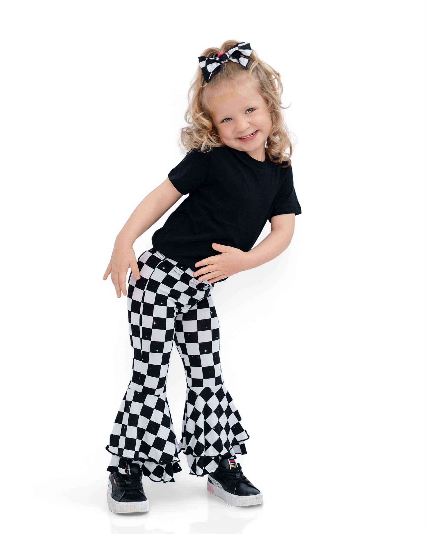 Double Ruffle Flare Leg