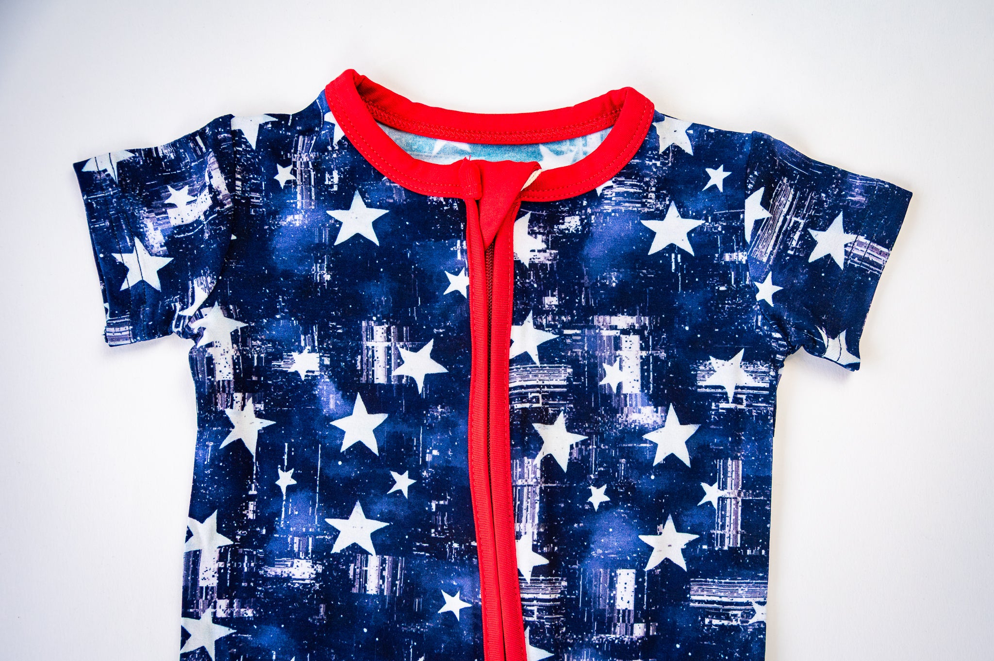 Short Sleeve Zip Romper