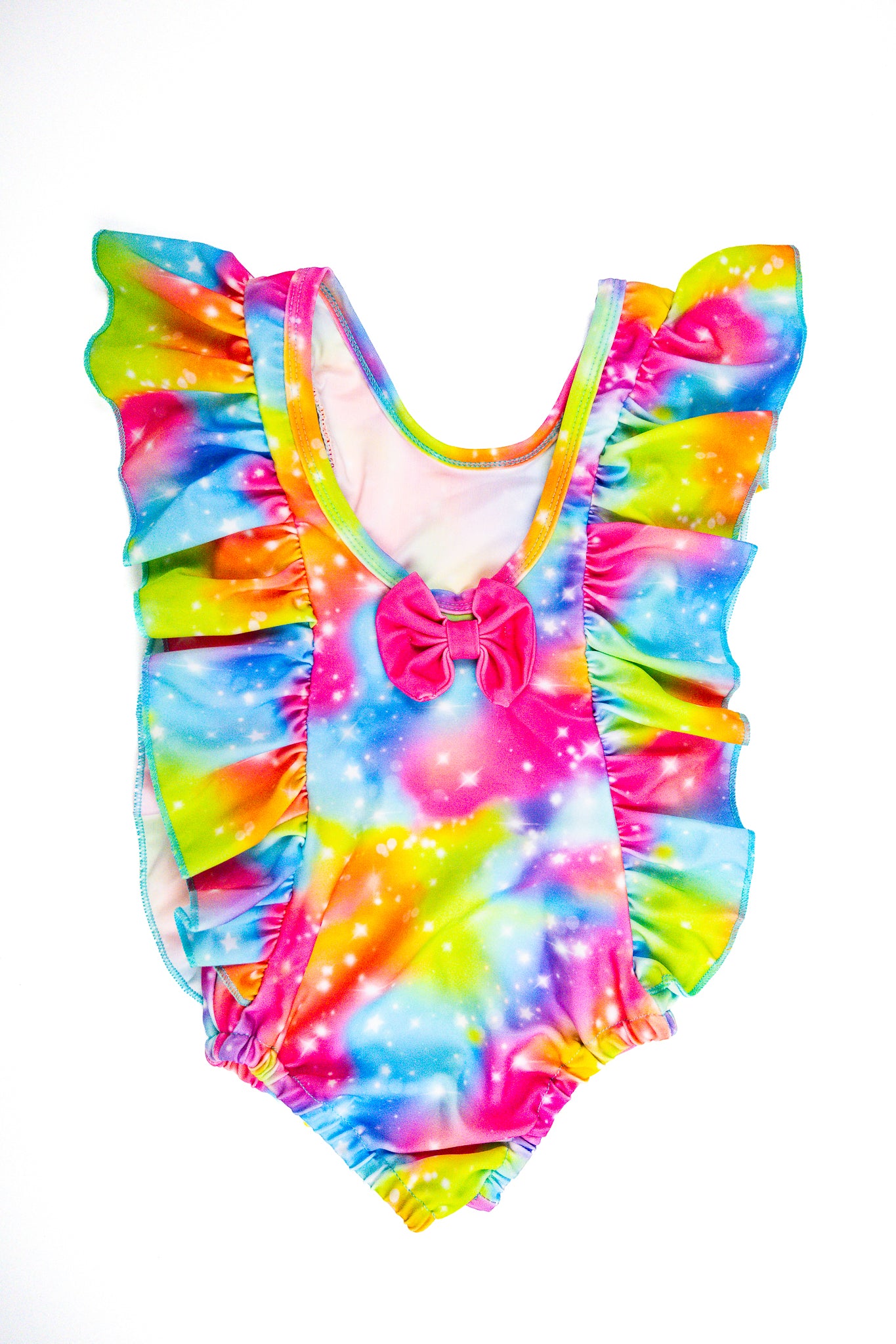 Ruffle Swim Suit with Bow