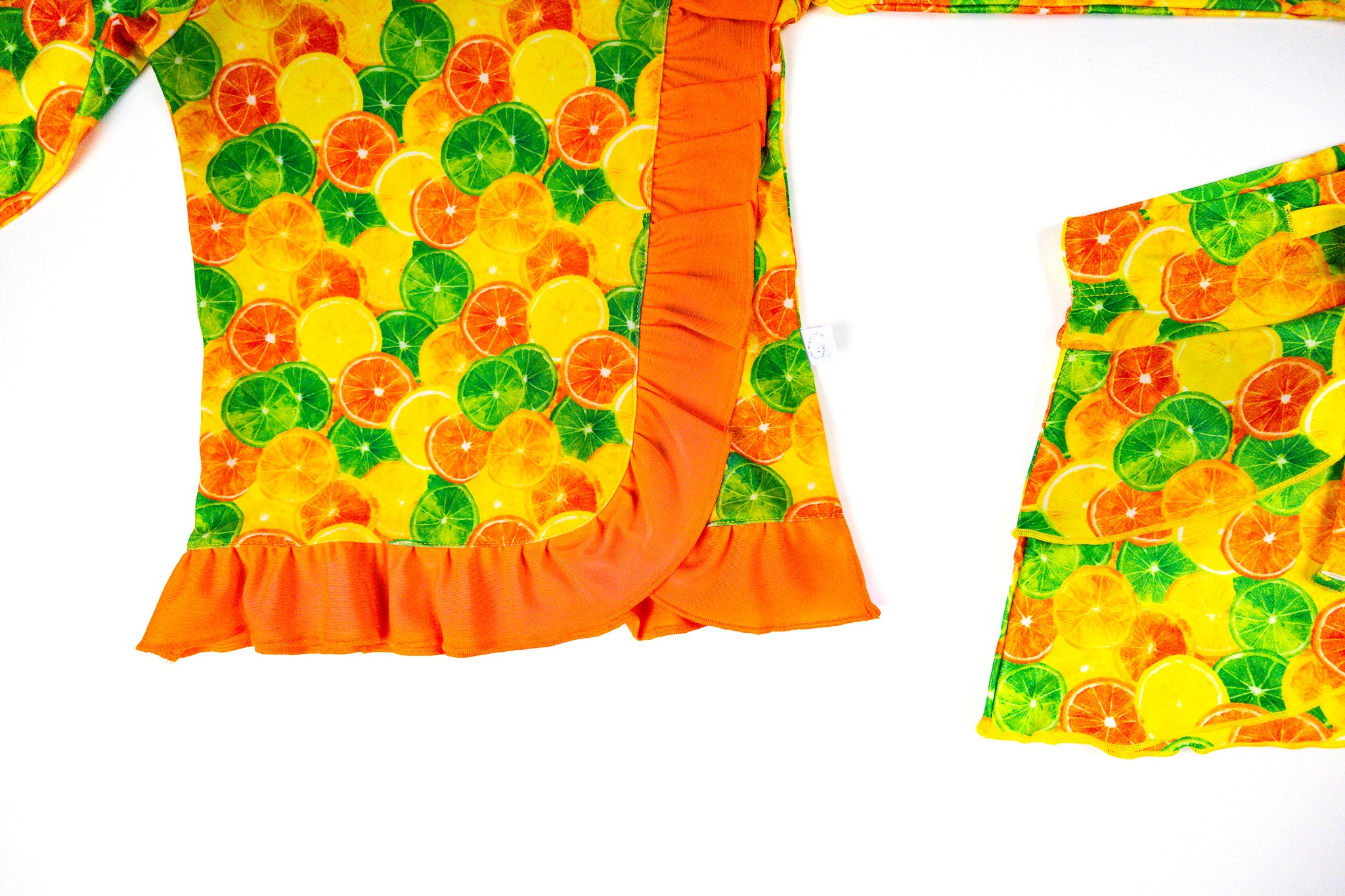 Ruffle Sleeve Swim Skort Set