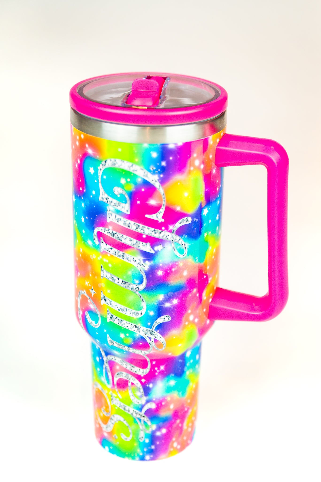 40 oz Stainless Steel Glimmers Rainbow Tumbler
