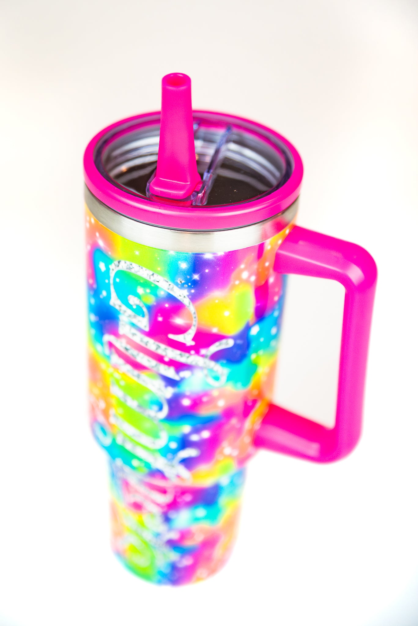 40 oz Stainless Steel Glimmers Rainbow Tumbler