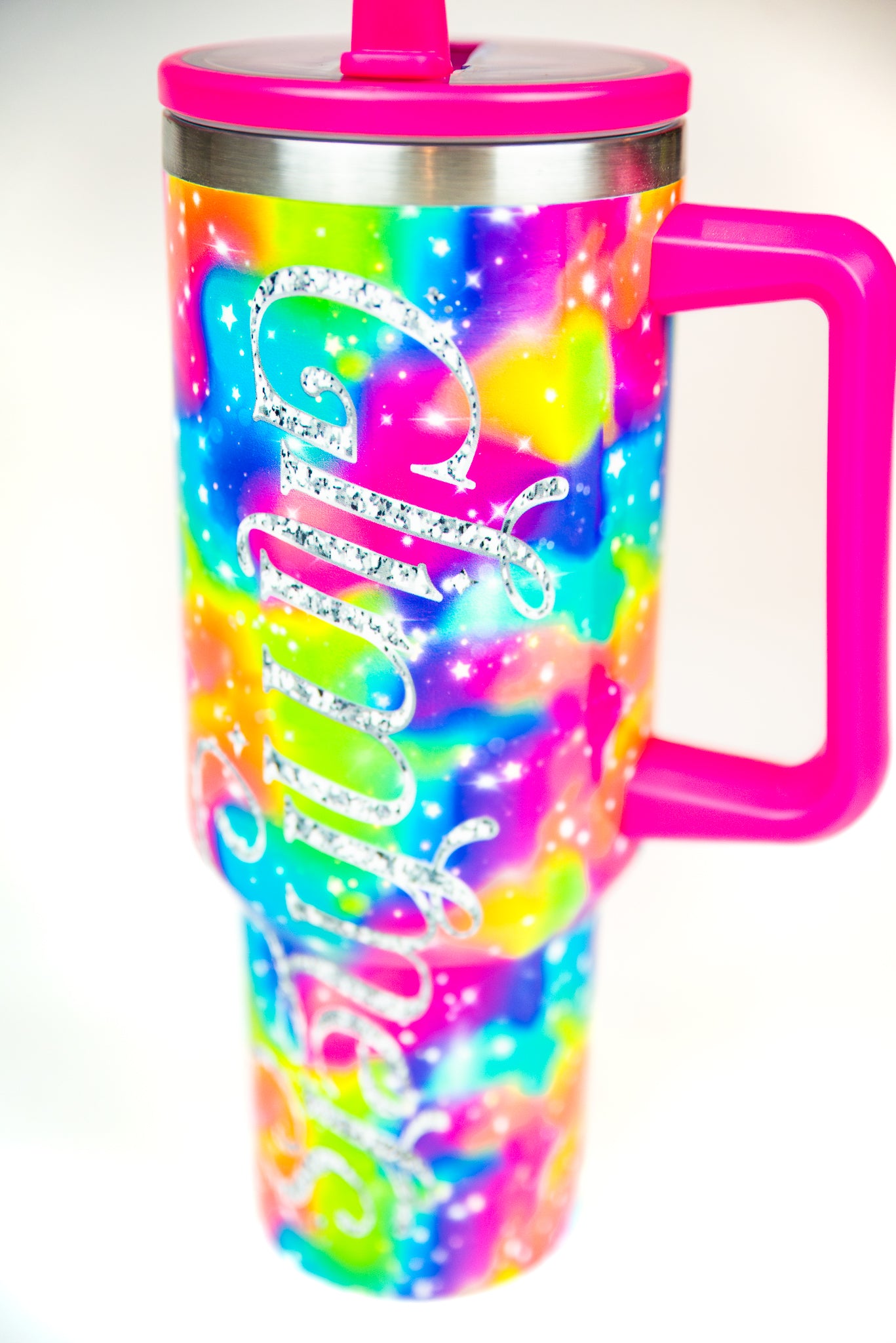 40 oz Stainless Steel Glimmers Rainbow Tumbler
