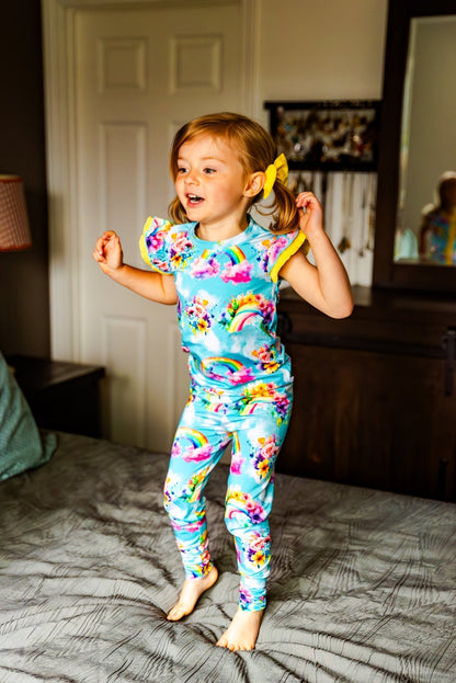 Flutter Sleeve PJs - Rainbow Daydreams