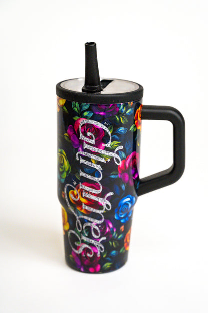 24 oz Stainless Steel Rosy Radiance Tumbler