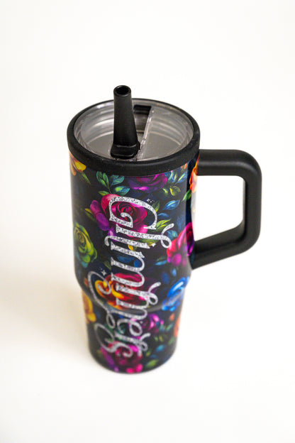 24 oz Stainless Steel Rosy Radiance Tumbler