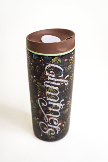 24 oz Stainless Steel Coffee Cup- Mystic Pines