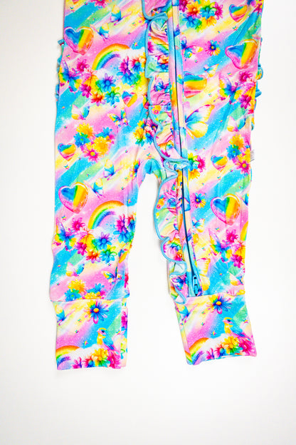 Long Sleeve Flutter Ruffle Romper