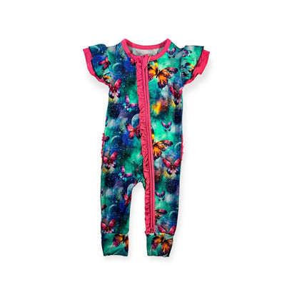 Flutter Sleeve Romper - Cosmic Flutters