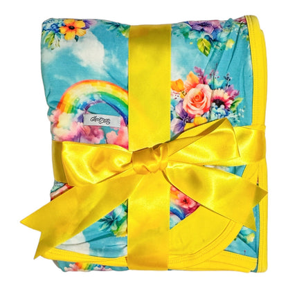 50"x50" 2-Layer Bamboo Blanket - Rainbow Daydreams