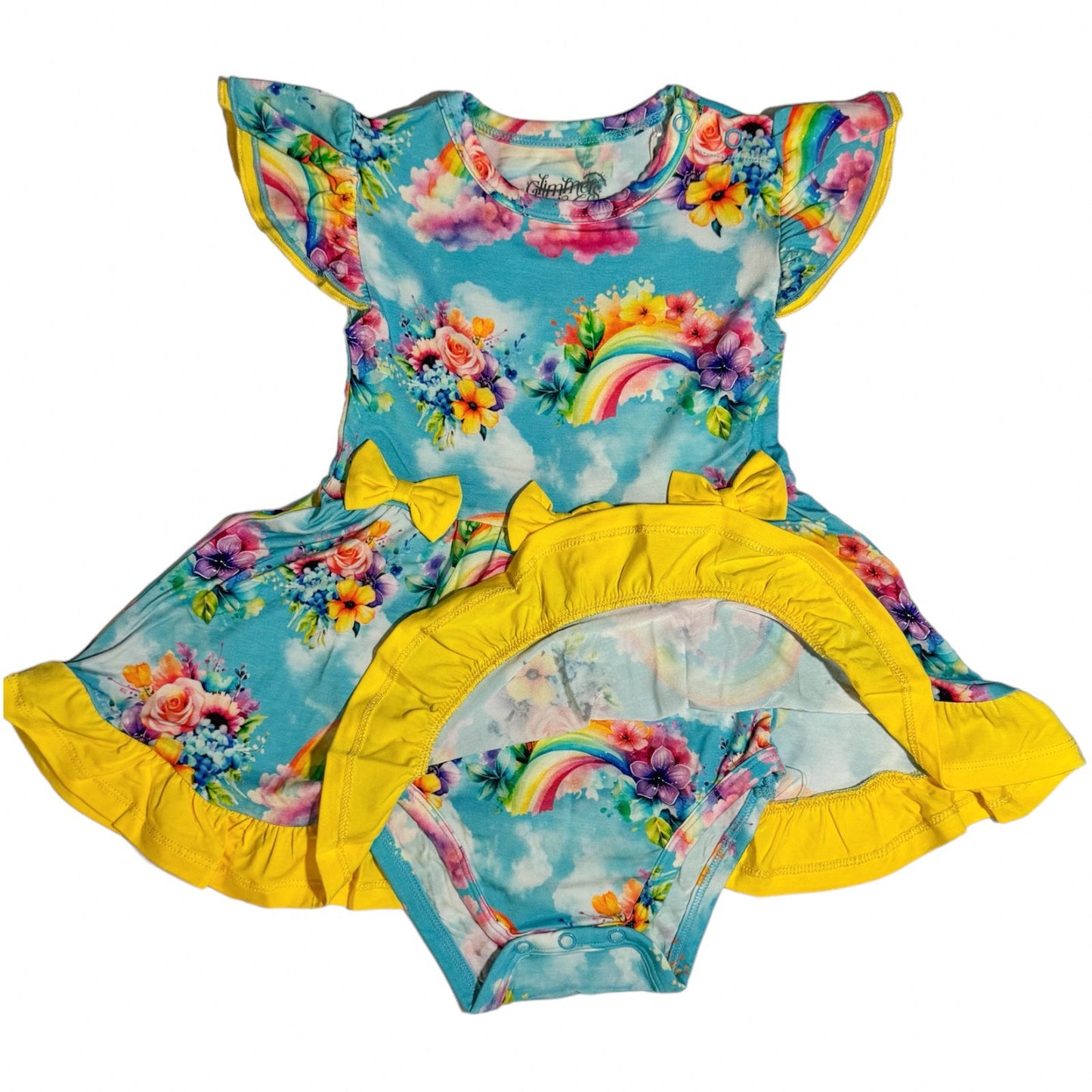 Twirl Dress with Bodysuit - Rainbow Daydreams