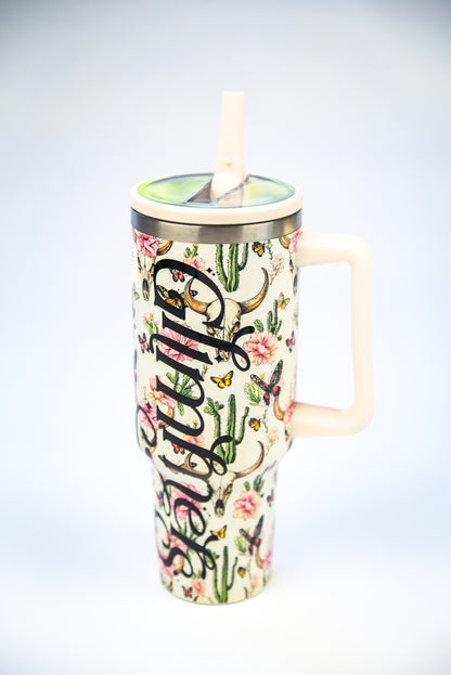 40 oz Stainless Steel Cactus Bloom