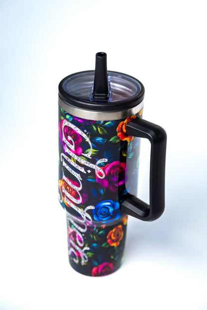 40 oz Stainless Steel Rosy Radiance