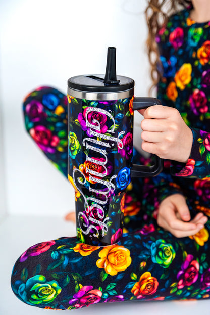 40 oz Stainless Steel Rosy Radiance