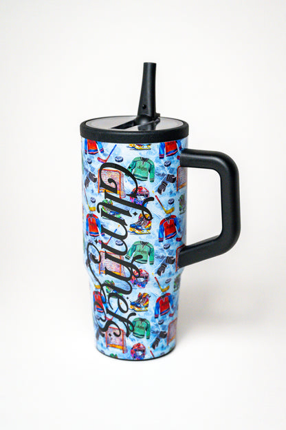 24 oz Stainless Steel Frozen Faceoff Tumbler