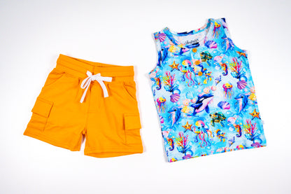 Tank Top & Cargo Shorts Set