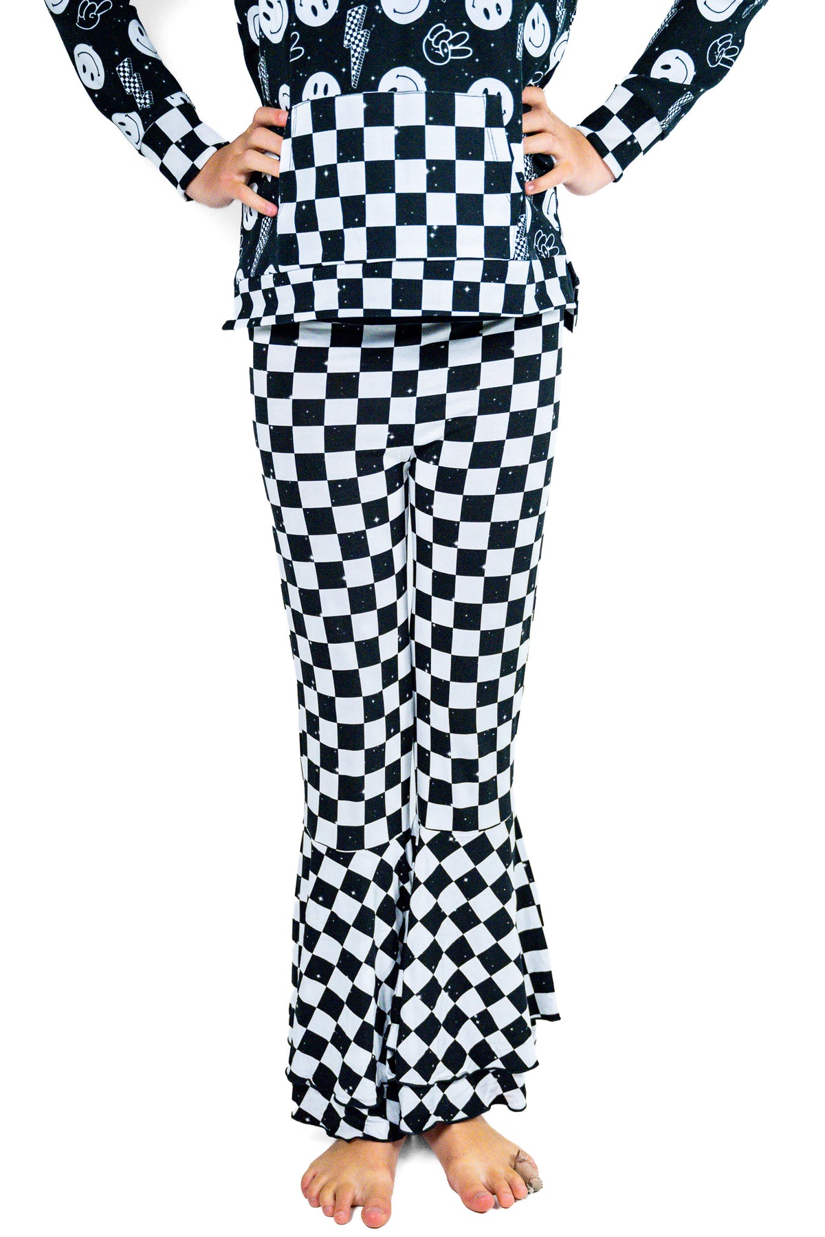 Double Ruffle Flare Leg