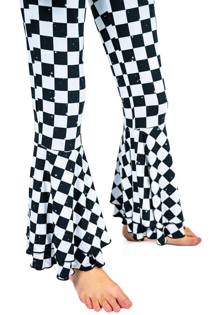 Double Ruffle Flare Leg