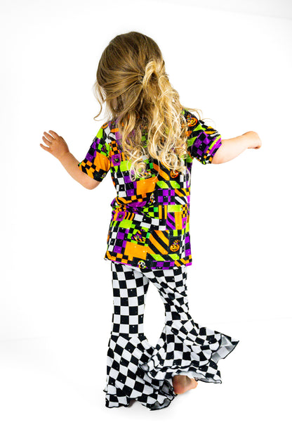 Double Ruffle Flare Leg