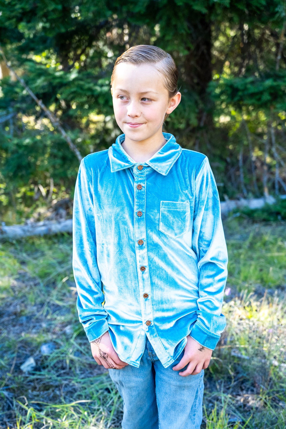 Festive Fairytale Crushed Velvet Shirt