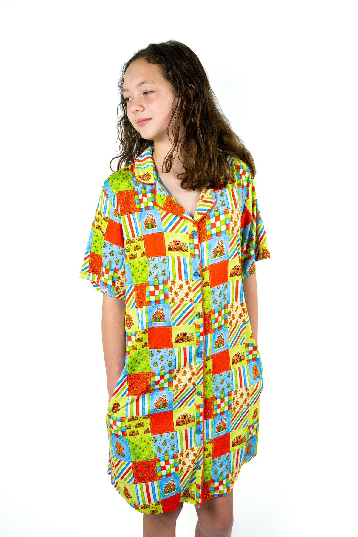 Button Down Lounge Gown