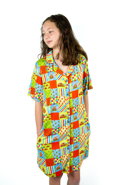 Button Down Lounge Gown