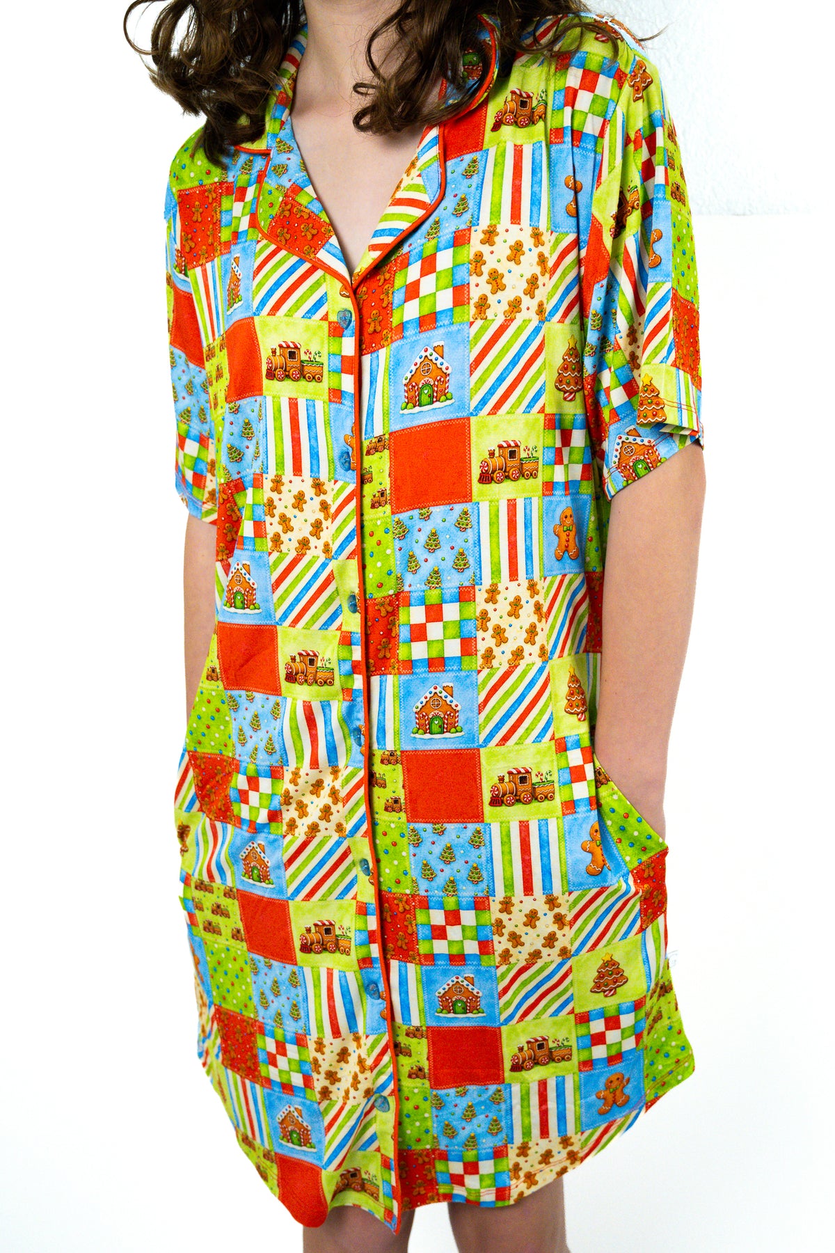 Button Down Lounge Gown
