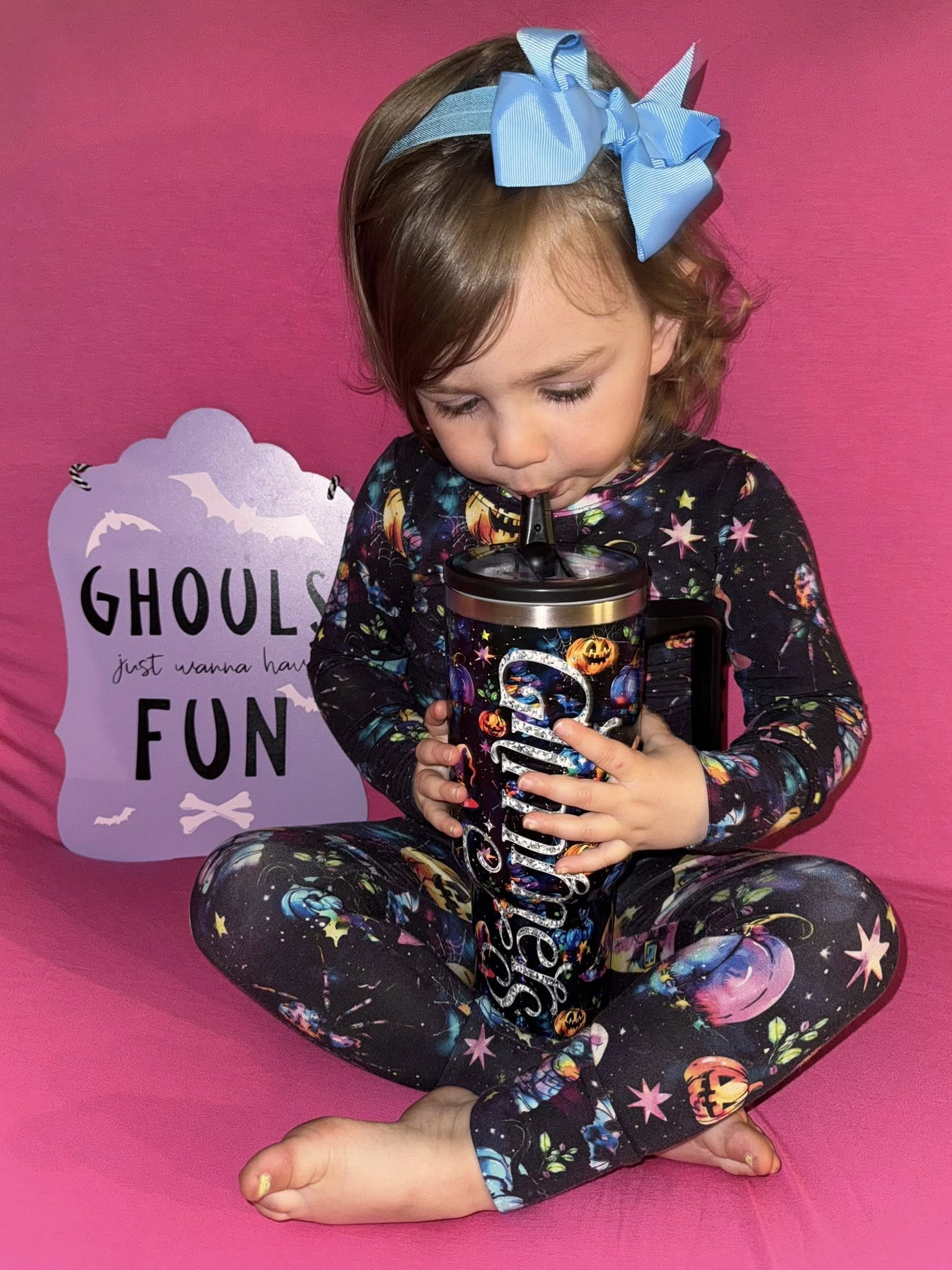 40 oz Stainless Steel Glimmery Ghouls