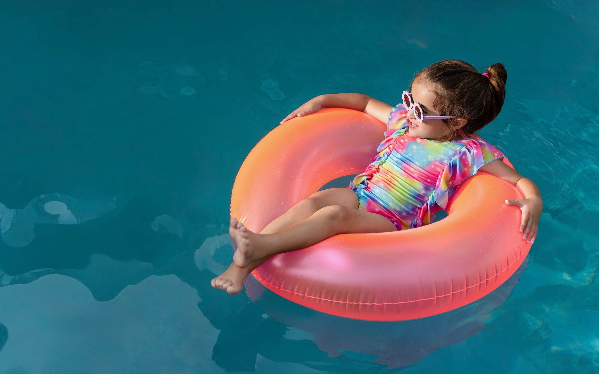 Ruffle Swim Suit with Bow