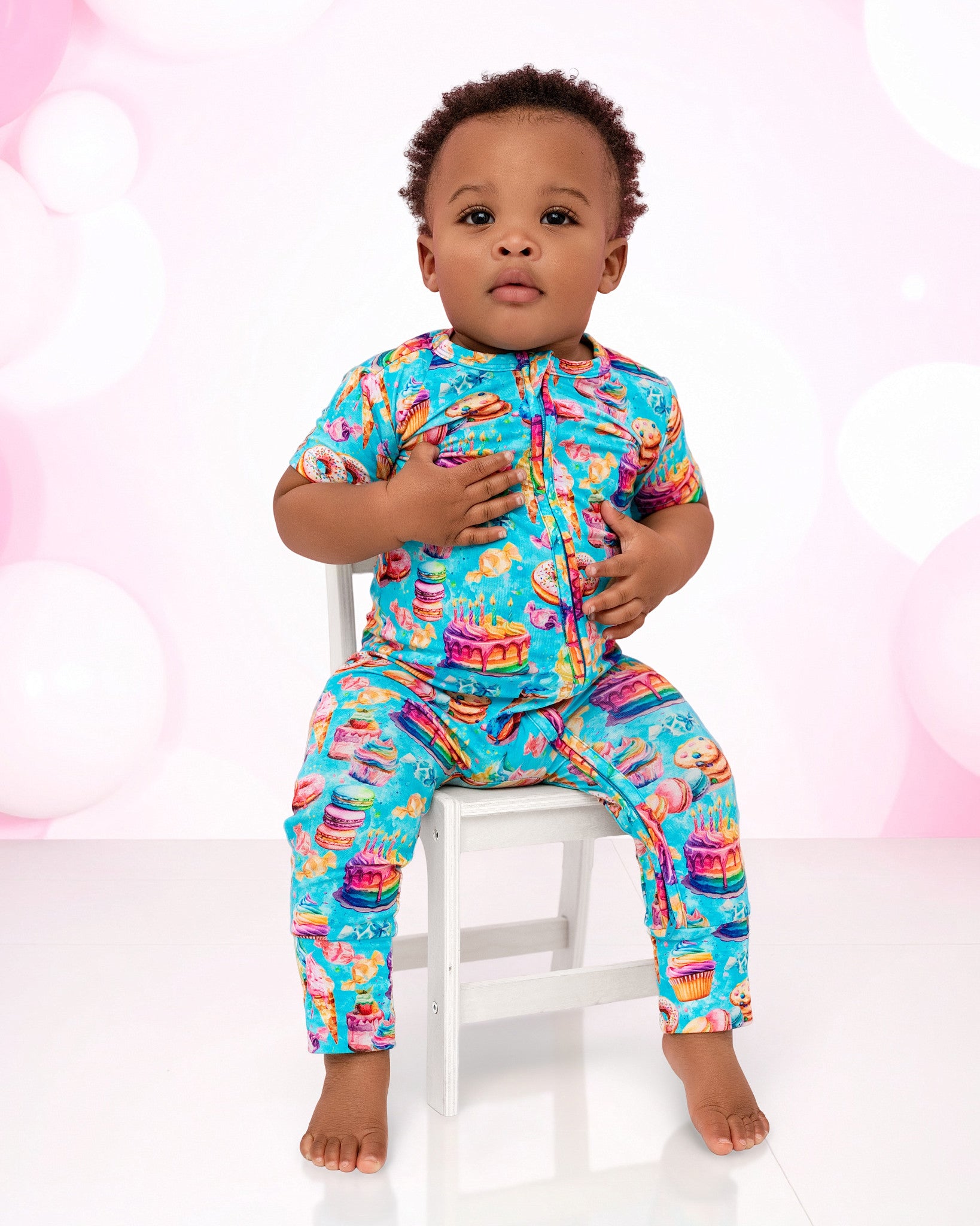 Short Sleeve Zip Romper