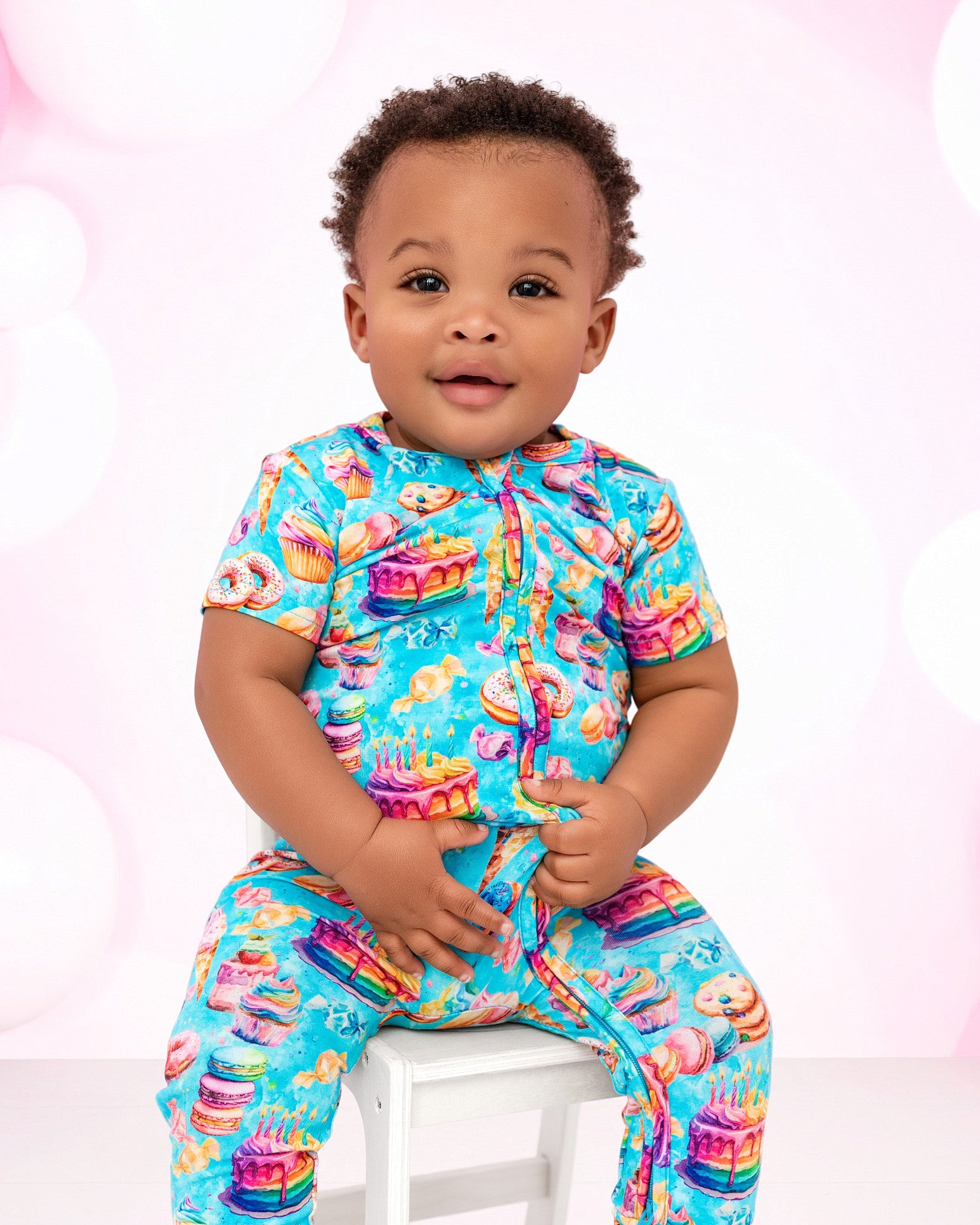 Short Sleeve Zip Romper
