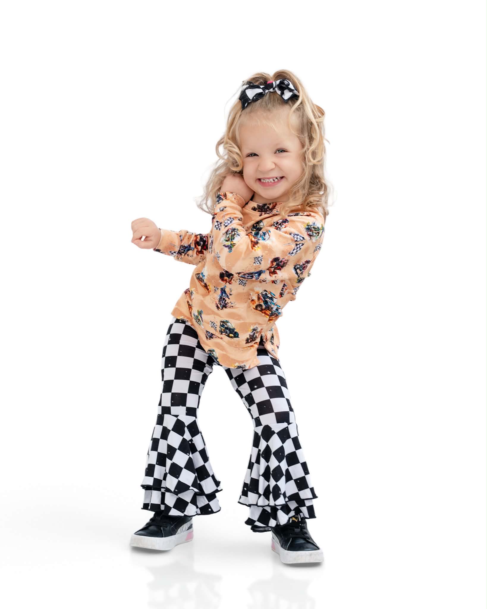 Double Ruffle Flare Leg