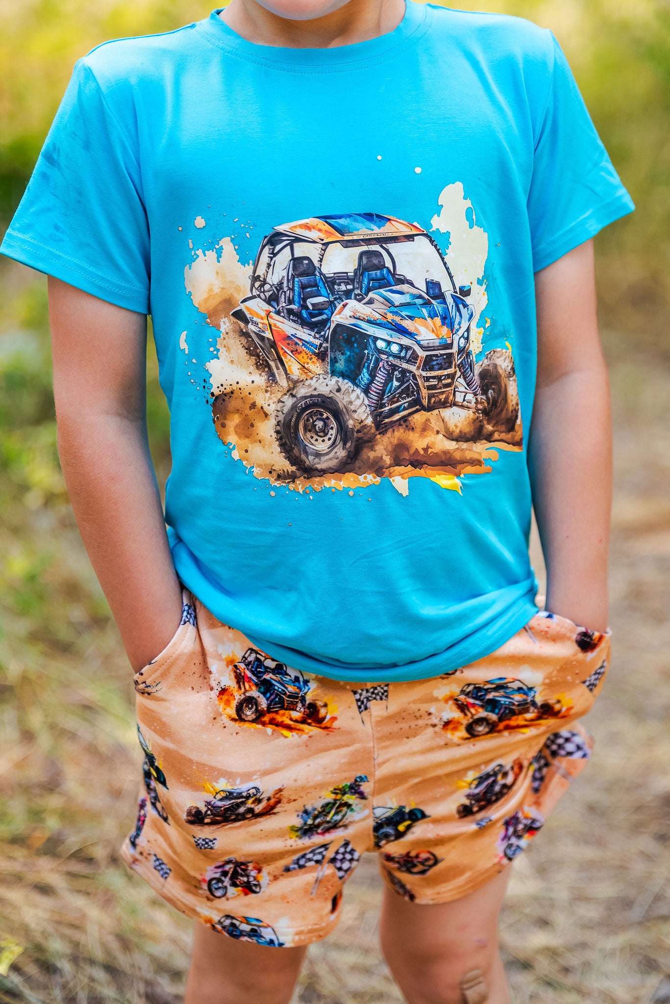 T-Shirt with Shorts Set - Wheels n' Thrills