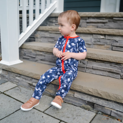 Short Sleeve Zip Romper