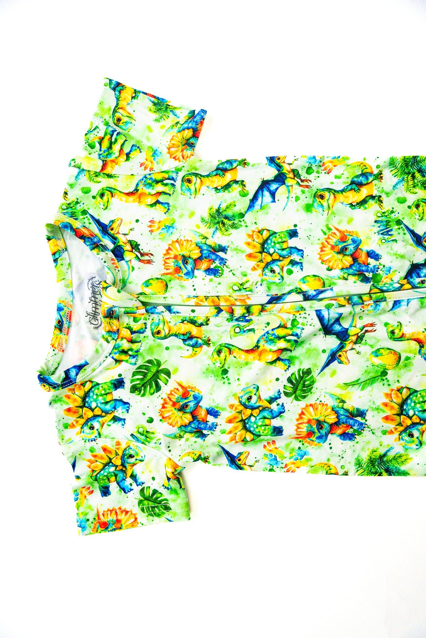 Short Sleeve Zip Romper