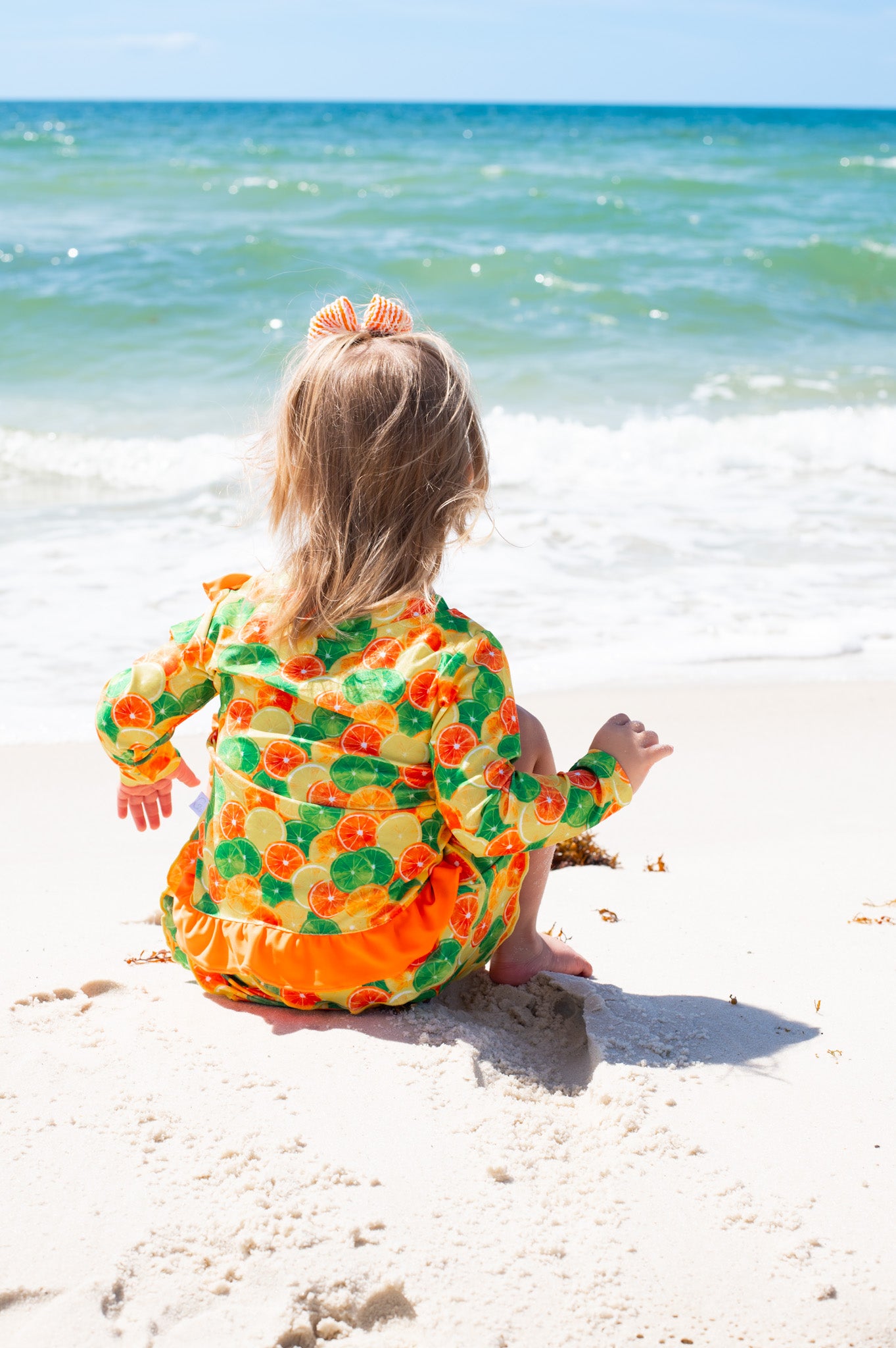 Ruffle Sleeve Swim Skort Set