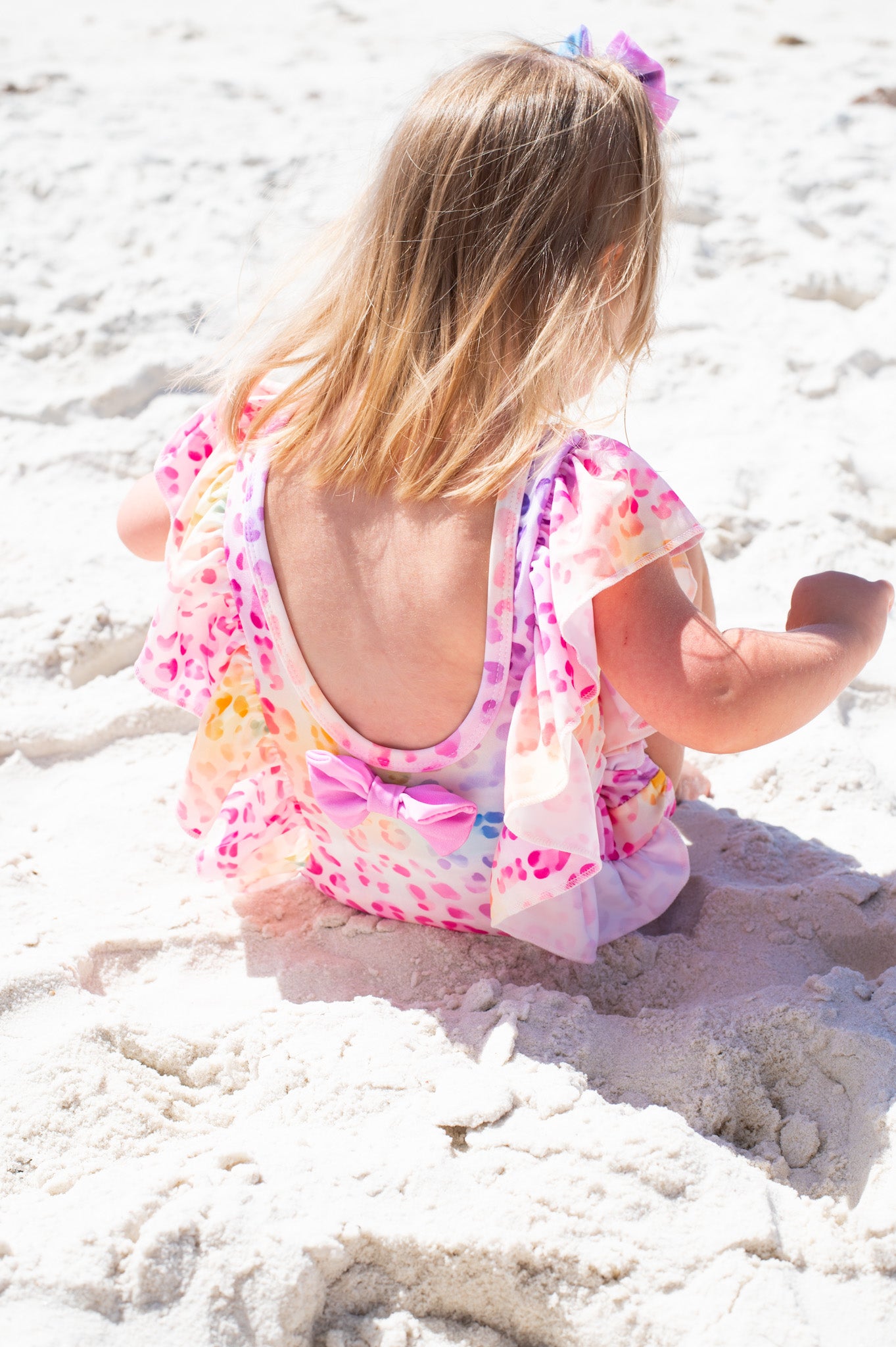 Ruffle Swim Suit with Bow