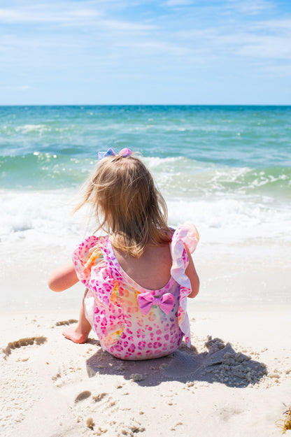 Ruffle Swim Suit with Bow