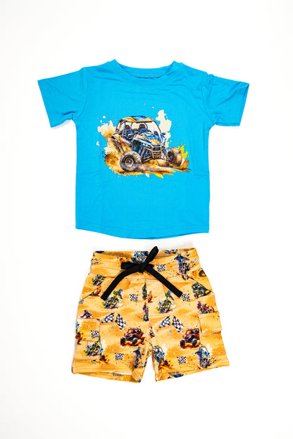 *New Style T-Shirt &  Cargo Shorts Set