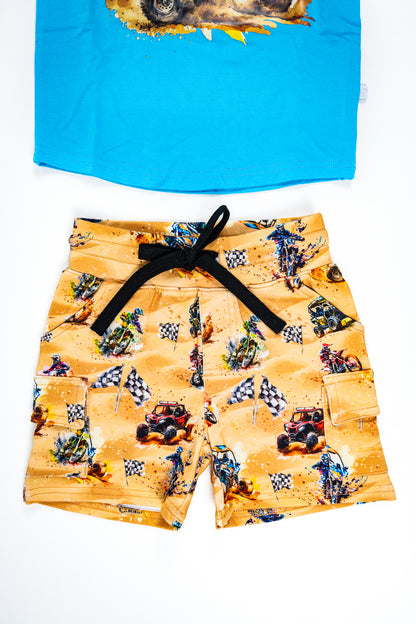 *New Style T-Shirt &  Cargo Shorts Set