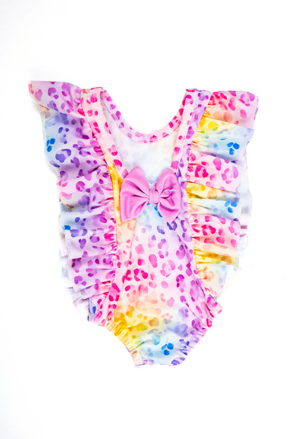 Ruffle Swim Suit with Bow