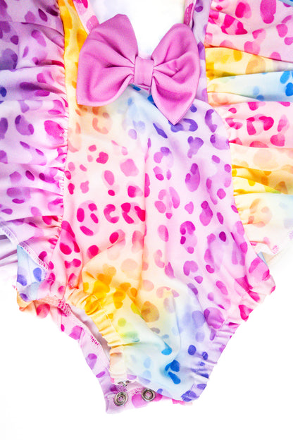 Ruffle Swim Suit with Bow