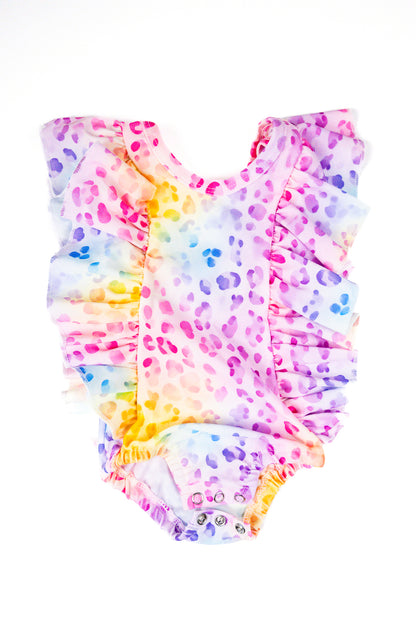 Ruffle Swim Suit with Bow