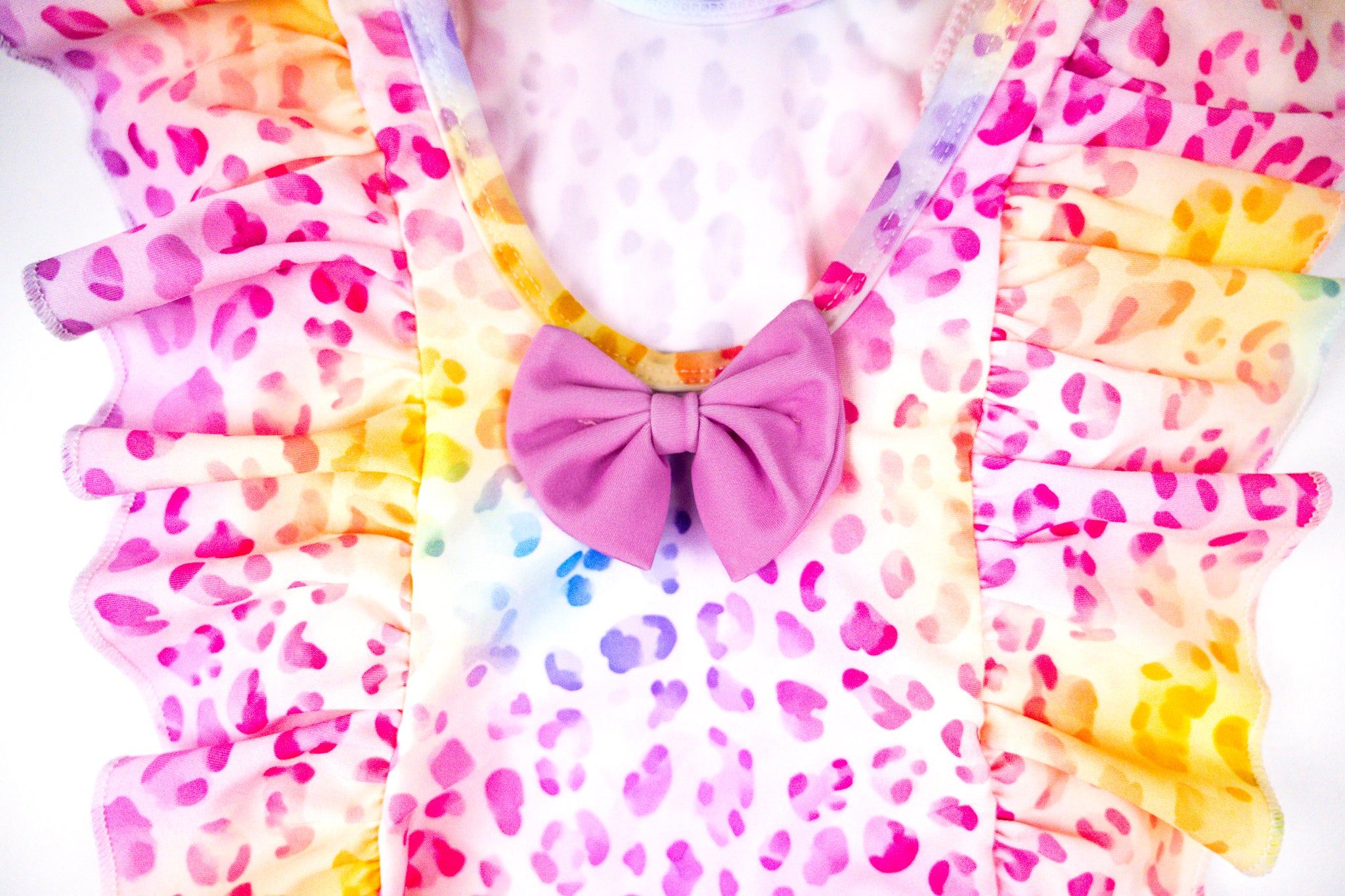 Ruffle Swim Suit with Bow