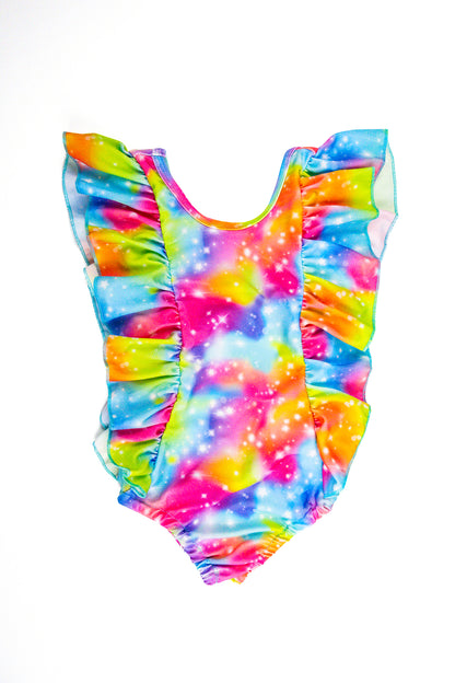 Ruffle Swim Suit with Bow