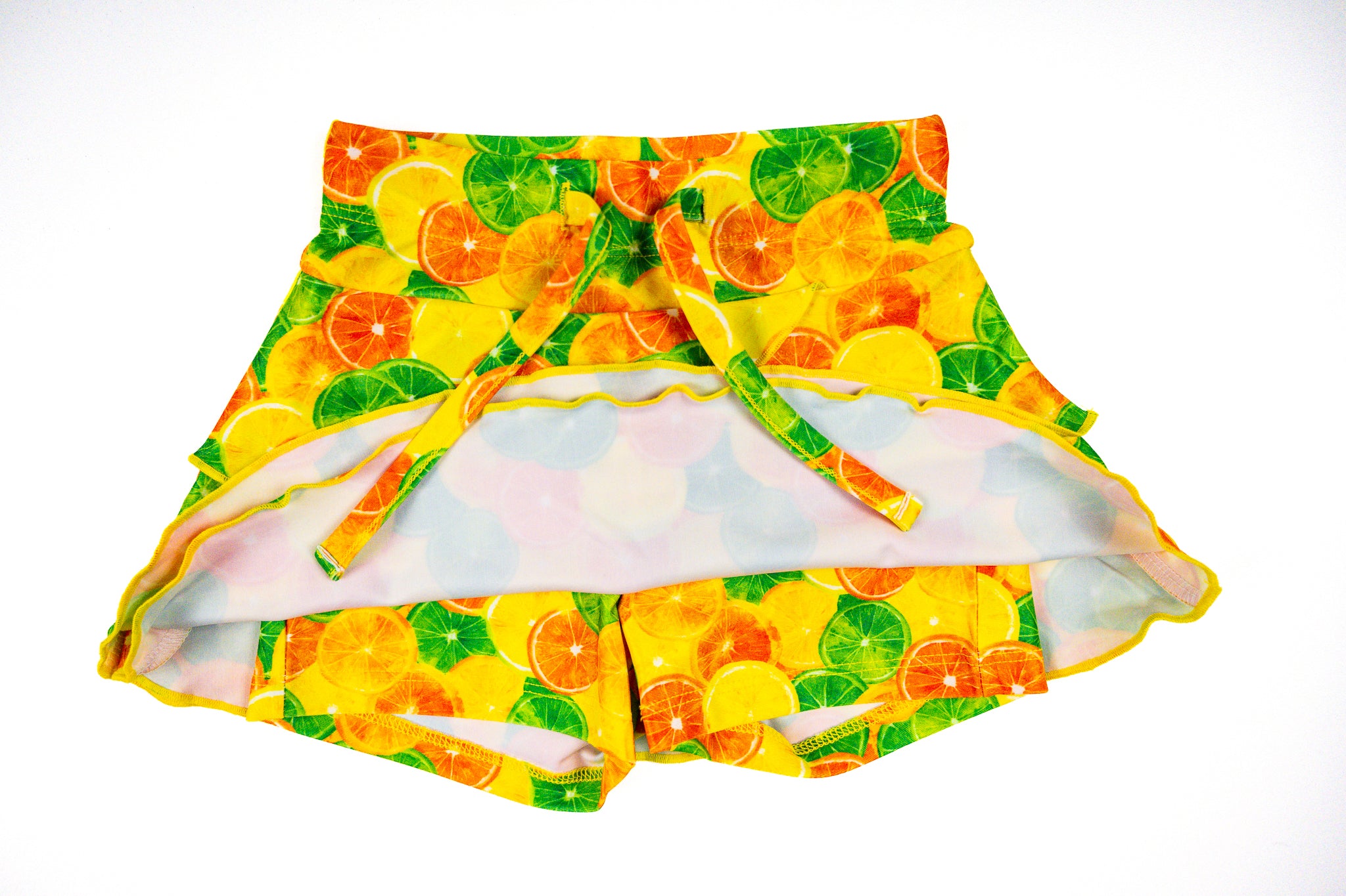 Ruffle Sleeve Swim Skort Set