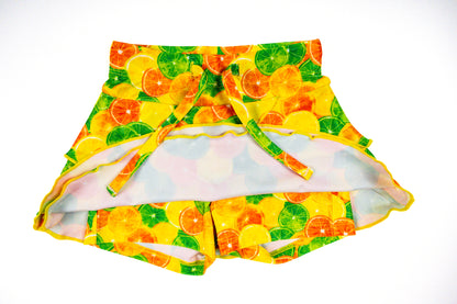 Ruffle Sleeve Swim Skort Set